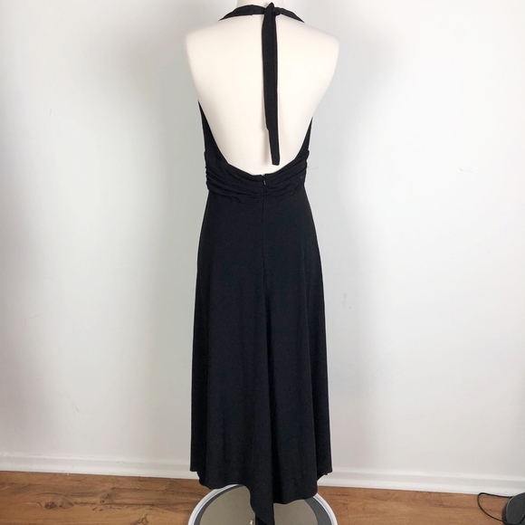Robbie Bee Halter Maxi Dress Slinky Sharkbite, 12 - Picture 3 of 5